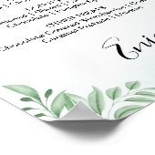 ダスティーブルー ユーカリ ウェディング デザート メニュー サイン (角)