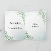 ダスティーブルー ユーカリ ウェディング congratulations カード (内部)