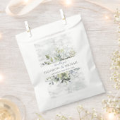 ダスティーブルー ユーカリ グリーン ボタニカル マーブル フェイバーバッグ (クリップ留めされた状態)