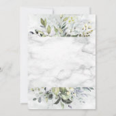 ダスティーブルー ユーカリ グリーン マーブル フォト 招待状 (裏面)
