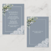 ダスティーブルー ユーカリ ボタニカルレースのディテール エンクロージャーカード (正面/裏面)