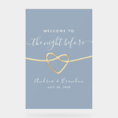 ダスティーブルー リハーサルディナー ウェルカム アクリルサイン (正面)