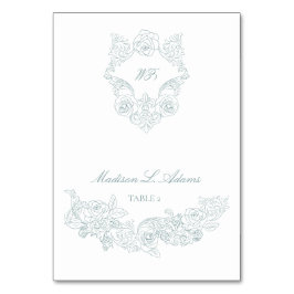 ダスティーブルー レジェンシー 折りたたみ 名札カード テーブルナンバー