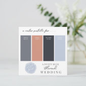 ダスティーブルー ローズゴールド ネイビー カラー パレット カード (スタンド正面)