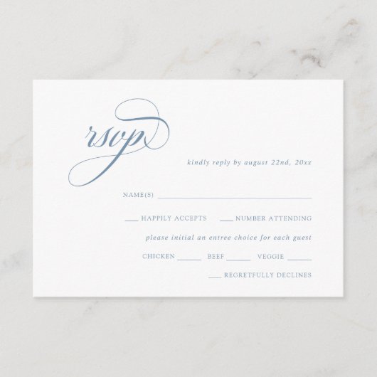 ダスティーブルー ヴィンテージクラシック 返信 エンクロージャーカード (正面)