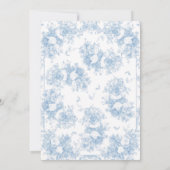ダスティーブルー ヴィンテージ ガーデン フレンチ フローラル ウェディング 招待状 (裏面)