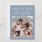 ダスティーブルー　写真　ＱＲコード　結婚式　披露宴 招待状 (正面)