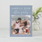 ダスティーブルー　写真　ＱＲコード　結婚式　披露宴 招待状 (スタンド正面)