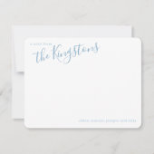 ダスティーブルー 家族名 スクリプト ノート カード (正面)