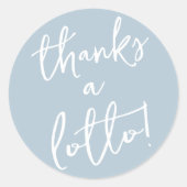 ダスティーブルー 感謝の宝くじステッカー ラウンドシール (正面)