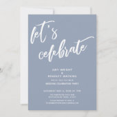 ダスティーブルー　結婚式の祝賀会をしよう 招待状 (正面)