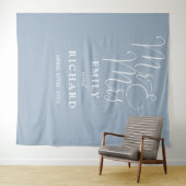 ダスティーブルー 結婚式 フォトブース 背景 タペストリー (インサイチュ(横))