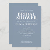 ダスティーミニマルブモダンルーブライダルシャワー招待 招待状 (正面/裏面)