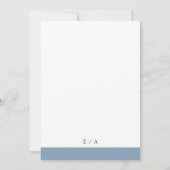 ダスティーミニマルブルーエレガモダンントウェディング 招待状 (裏面)