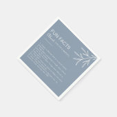 ダスティーミニマルブルートリビアおもしろいファクト結婚ズ スタンダードカクテルナプキン (角)