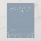 ダスティーミニマルブルーフローラアドバイスのための花嫁 (正面)