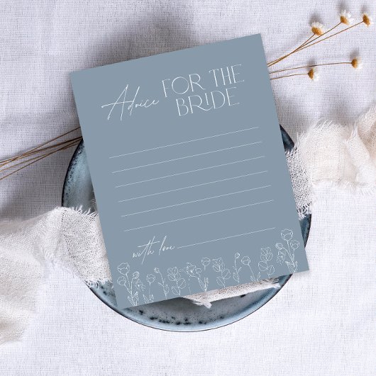 ダスティーミニマルブルーフローラアドバイスのための花嫁