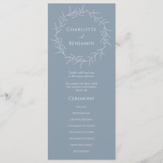 ダスティーミニマルブルー結婚リーフ計画 プログラム (正面)