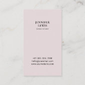 ダスティーモダンピンクフォトソーシャルメディアの名刺 名刺 (裏面)