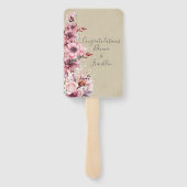 ダスティーモダンピンクローズ結婚式 プログラム ハンドファン (裏面)