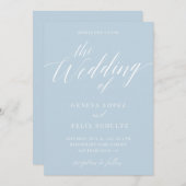ダスティーモダンブエレガントルの結婚Inv 招待状 (正面/裏面)
