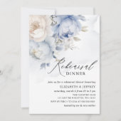 ダスティーモダンブエレガントルフローラリハーサルディナー 招待状 (正面)
