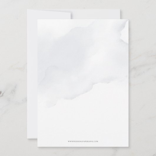 ダスティーモダンブエレガントルフローラリハーサルディナー 招待状 (裏面)