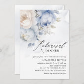 ダスティーモダンブエレガントルフローラリハーサルディナー 招待状 (正面/裏面)