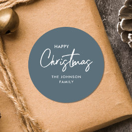 ダスティーモダンブエレガントルークリスマス ラウンドシール