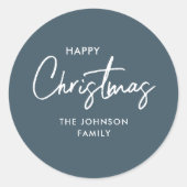 ダスティーモダンブエレガントルークリスマス ラウンドシール (正面)