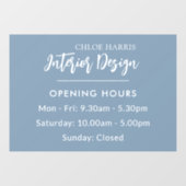 ダスティーモダンブエレガントルー営業時間 ウィンドウサイン (シート)