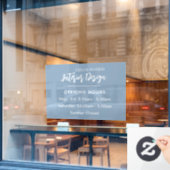 ダスティーモダンブエレガントルー営業時間 ウィンドウサイン (カフェ窓)