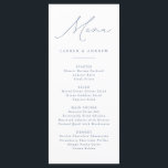 ダスティーモダンブクラシックル結婚ー結婚イベント メニュー<br><div class="desc">ダスティエレガントブルモダンブルーのミニマリストのフラットメニュー。お客様またはイベントの完全に結婚カスタマイズ可能なメニュー。</div>