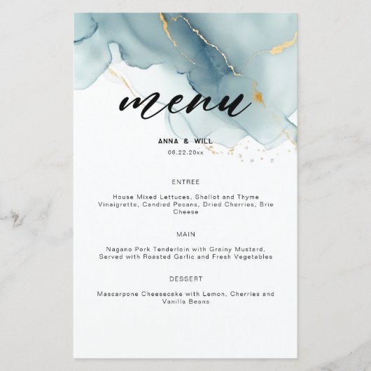 ダスティーモダンブルーエレガントビーチ結婚式 (正面)