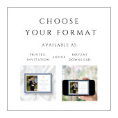 ダスティーモダンブルークロスボーイフォトファースト聖餐式 招待状