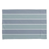 ダスティーモダンブルーグリーンストライプ 枕カバー (正面右)