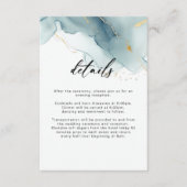 ダスティーモダンブルーサマービーチ結婚式詳細 エンクロージャーカード (正面)