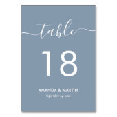 ダスティーモダンブルーテーブル番号カード テーブルナンバー (裏面)