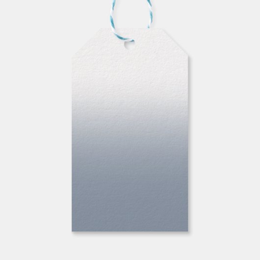 ダスティーモダンブルーハート&フォト結婚ズありがとう ギフトタグ (裏面)