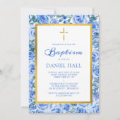 ダスティーモダンブルーバプテスマ 招待状 (正面)