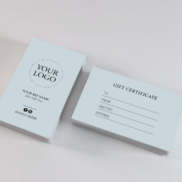 ダスティーモダンブルービジネスロゴギフト券 名刺