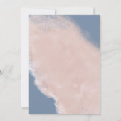 ダスティーモダンブルーフラワーズ赤面結婚式招待状 招待状 (裏面)