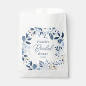 ダスティーモダンブルーフローラボホブライダルシャワー フェイバーバッグ (正面)