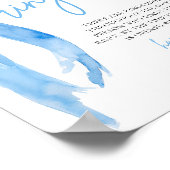 ダスティーモダンブルーボウリングや輪狩りゲームブライダルシャワー ポスター (角)