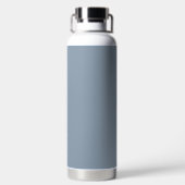 ダスティーモダンブルーモノグラムスクリプト名 ウォーターボトル (背面)