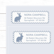 ダスティーモダンブルーラビットギンガム差出人住所