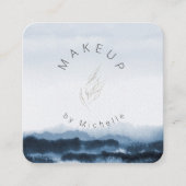 ダスティーモダンブルーランドスケープエレガント名刺 スクエア名刺 (正面)