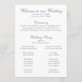 ダスティーモダンブルーワイルドフラワーズ結婚式 プログラム (裏面)