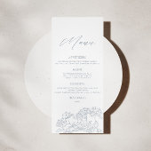 ダスティーモダンブルーヴィンテージ結婚フローラ メニュー