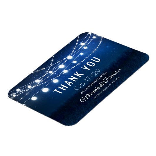 ダスティーモダンブルー結婚の感謝の磁石 マグネット (左側)